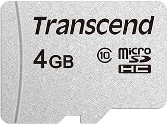 Transcend USD300S 4GB microSDHC Class 10 Memory Card without SD Adapter TS4GUSD300S