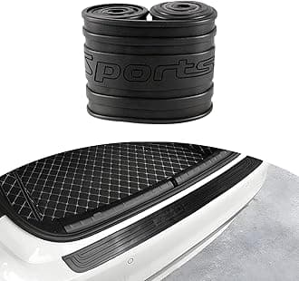 Ziciner Car Rear Bumper Protector Guard, Auto Anti-Scratch Collosion Rubber Trunk Door Entry Guards, Non-Slip Vehicle Bumper Protection Strip, Fit for Most SUVs, Vans (41"x3.5", Black Sport)