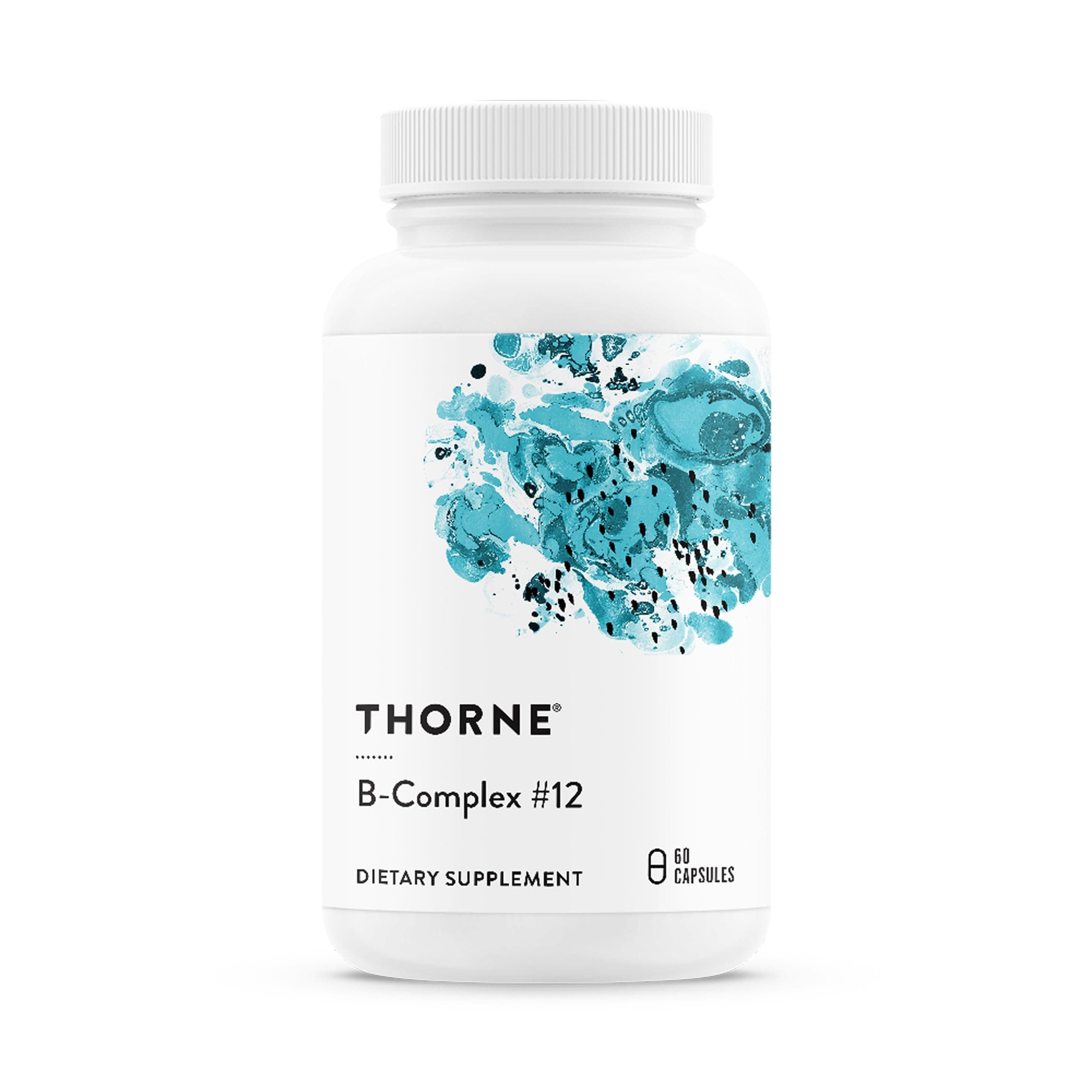 B-Complex #12 - Vitamin B Complex with Choline Supplement - Supports Cellular Energy Production & a Healthy Nervous System* - Third-Party Certified - Gluten, Dairy & Soy-Free - 60 Capsules