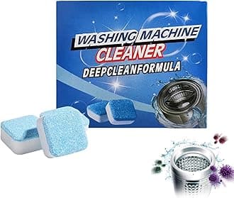 Washing Machine Cleaner Descaler,Household Washing Machine Cleaners Deep Cleaning Tablets,Washing Machine Cleaner Tablets for Front Load and Top Load,Solid Washer Deep Cleaning Tablet-12pcs/1 Pack