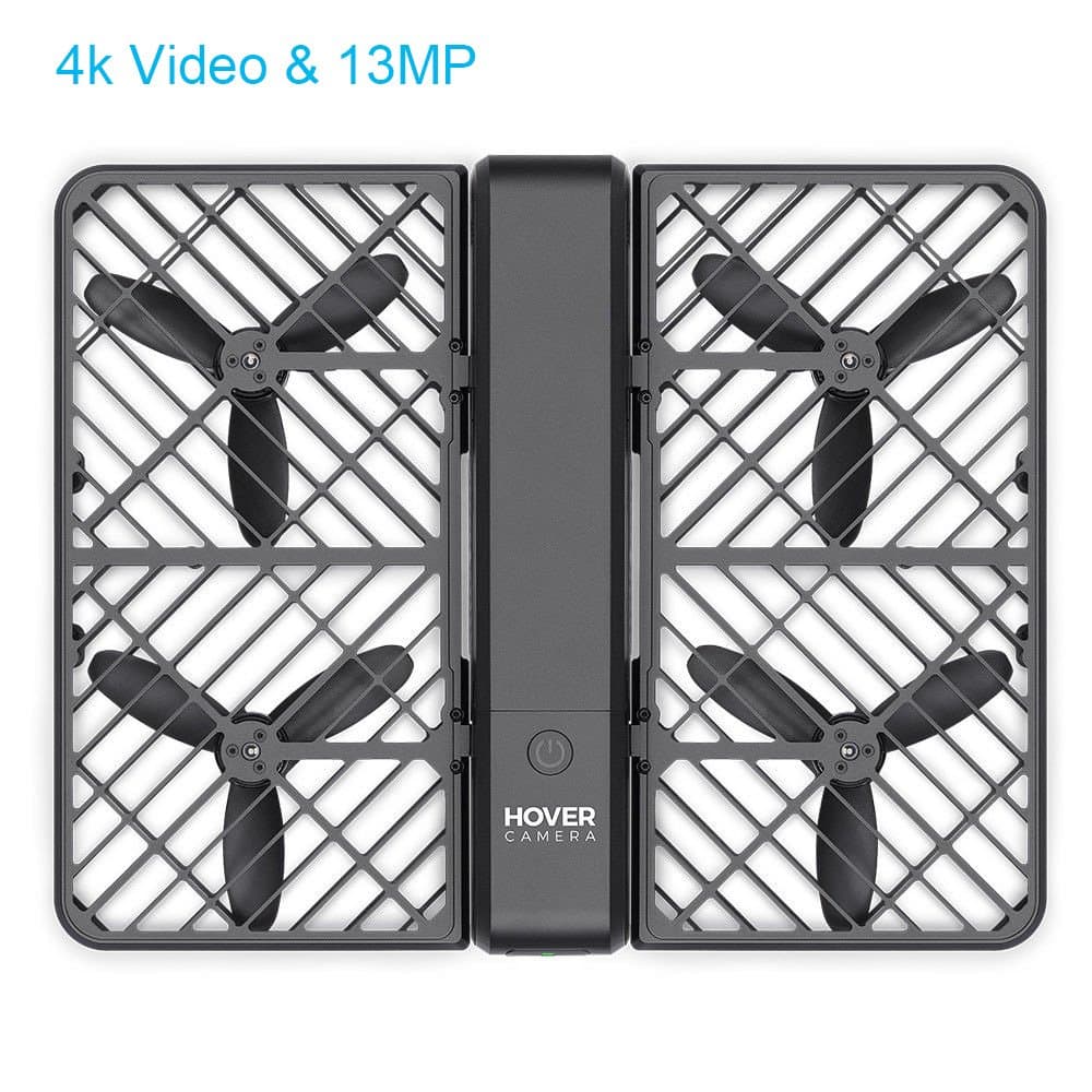 Landcrossers Hover Foldable Drone with Camera Passport Self-Flying Drone, 360 Degrees Spin 4k Video & 13MP Photography, Auto-Follow, & Facial Recognition(Black)