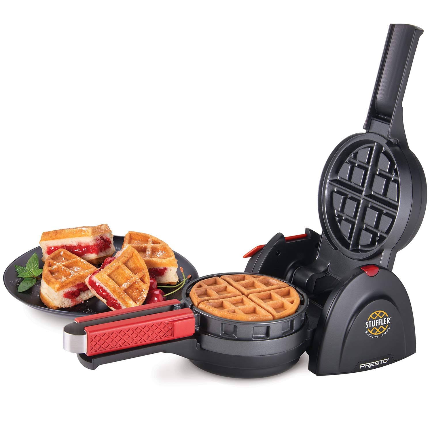 03512 Stuffler Stuffed Waffle Maker, Belgian, Large, Black