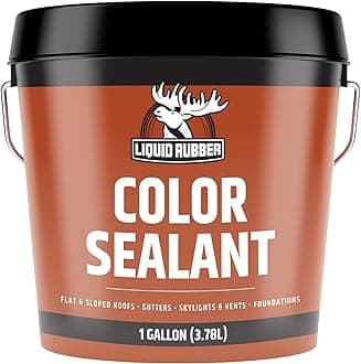 Liquid Rubber Color Sealant - Waterproof Indoor and Outdoor Leak Repair Coating, Multi-Surface Rubber Paint, Durable Sealer for Roofs, Dark Gray, 1 Gallon