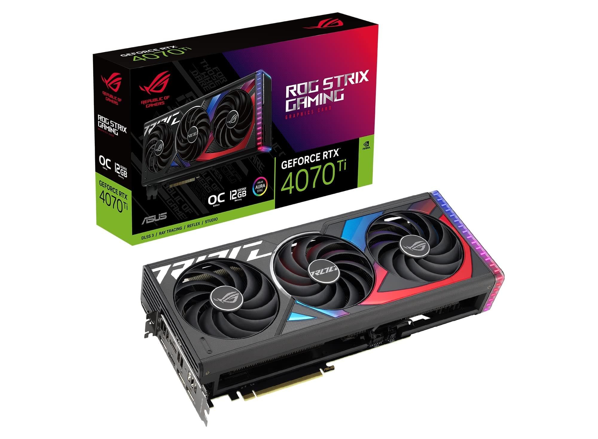 ROG Strix NVIDIA GeForce RTX™ 4070 Ti OC Edition Gaming Graphics Card (PCIe 4.0, 12GB GDDR6X, HDMI 2.1a, DisplayPort 1.4a)