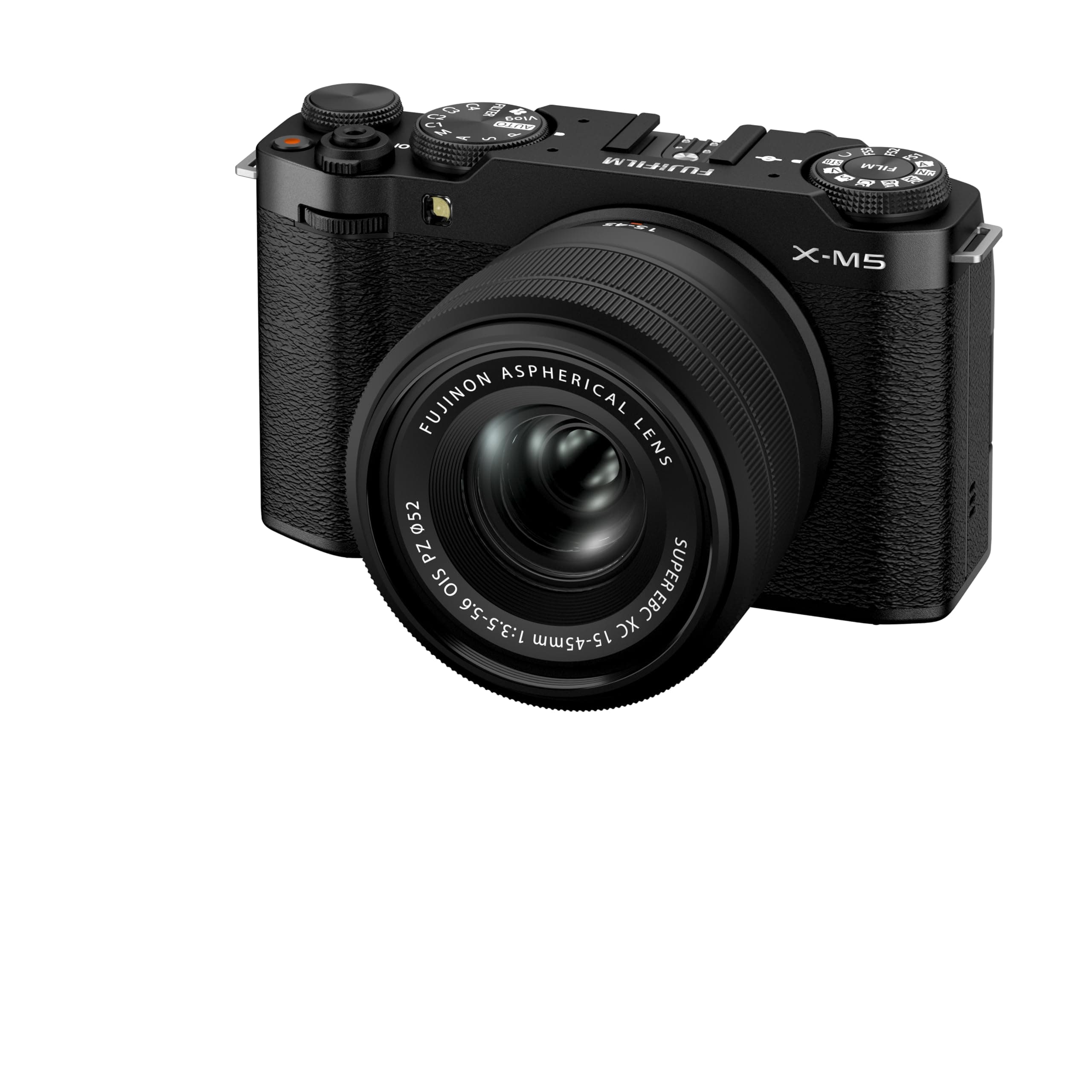 X-M5 26.1MP APS-C X-Trans CMOS 4 with 15-45 f/3.5-5.6 Lens|Retro Style mirrorless Compact Travel Camera|6.2k vlogging|High Speed Recording FHD 240fps|Advance AF for Street/Lifestyle - Black