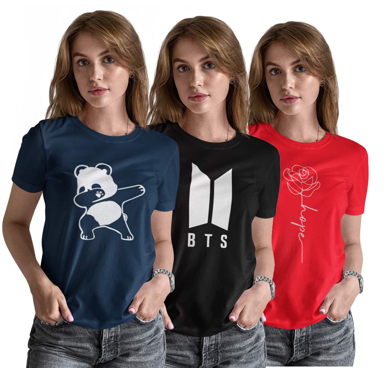 MATROO BTS Tshirt for Women Regular Fit