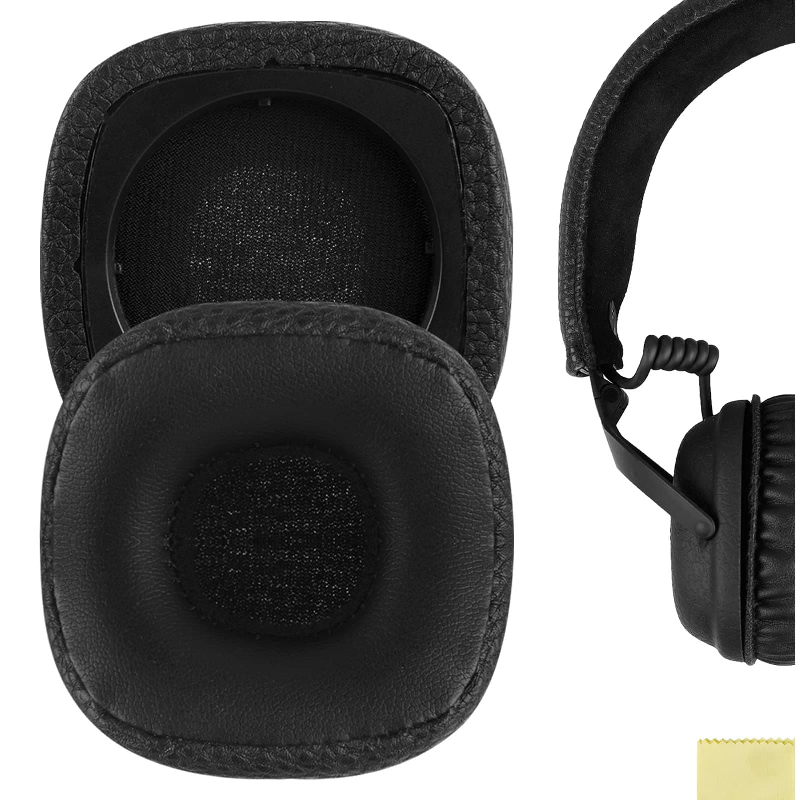 Replacement Ear Pads for Marshall Major III Wired Wireless, MID ANC Headphones Ear Cushions, Repair Parts (Black)
