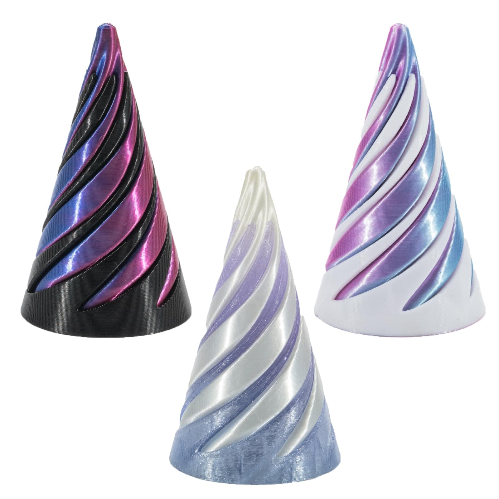 3 Pieces Impossible Cone, Spiral Cone Fidget Toy, 3d Printed Fidget Toy, Steampunk Whirling Wonder Fidget, Fun Toys Anxiety Stress Relief Toy For Home Office Desk Decor Souvenir Gift