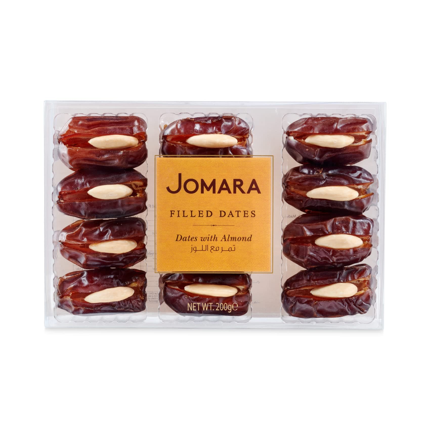 Dates With Almonds, 200 gm, Brown