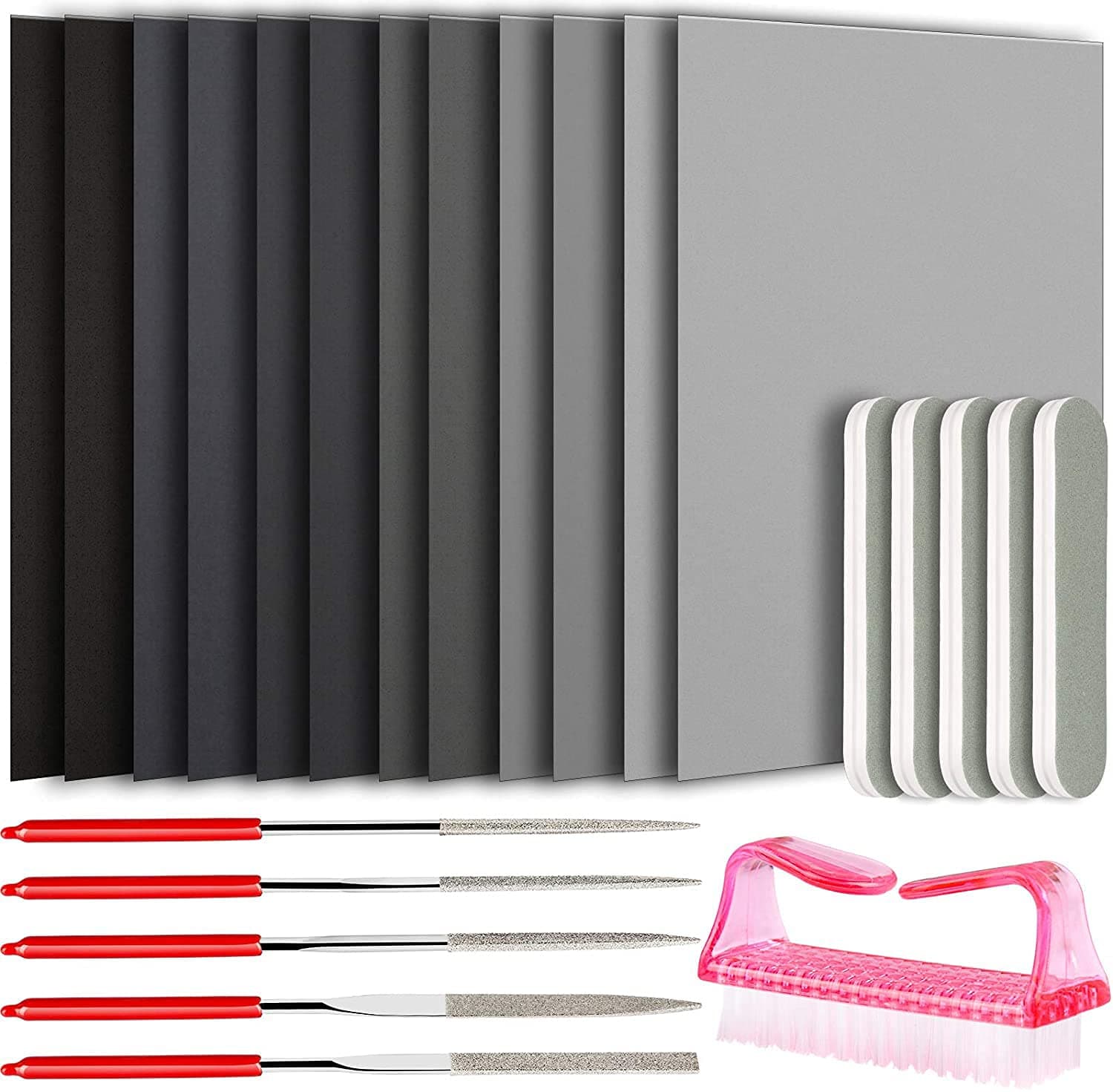 DELFINO Polishing and Sanding Kit, Epoxy Resin Casting Tools Set, for Resin Polishing Jewelry Making Supplies - 23 Pcs