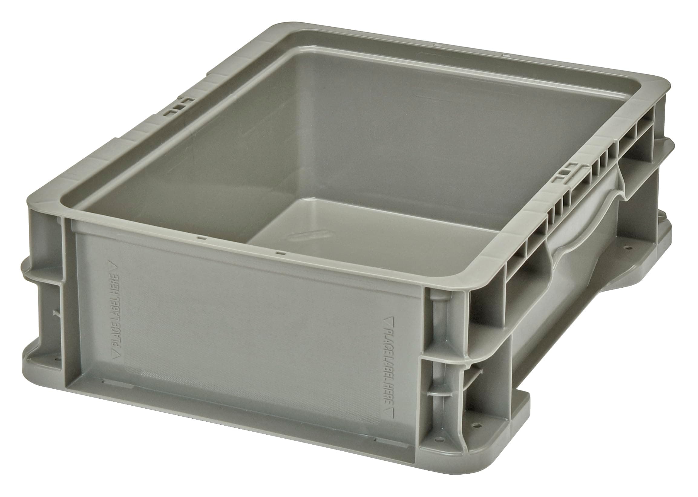 - Hudson Exchange 12 x 15 x 5" (4 Pack, 2.2 Gallon) Straight Wall Handled Storage Container Tote, Gray/Brown