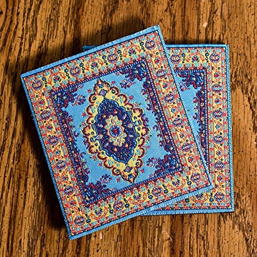 Logos Turkish Rug Coaster Set- Blue Eye (Pack of 2)