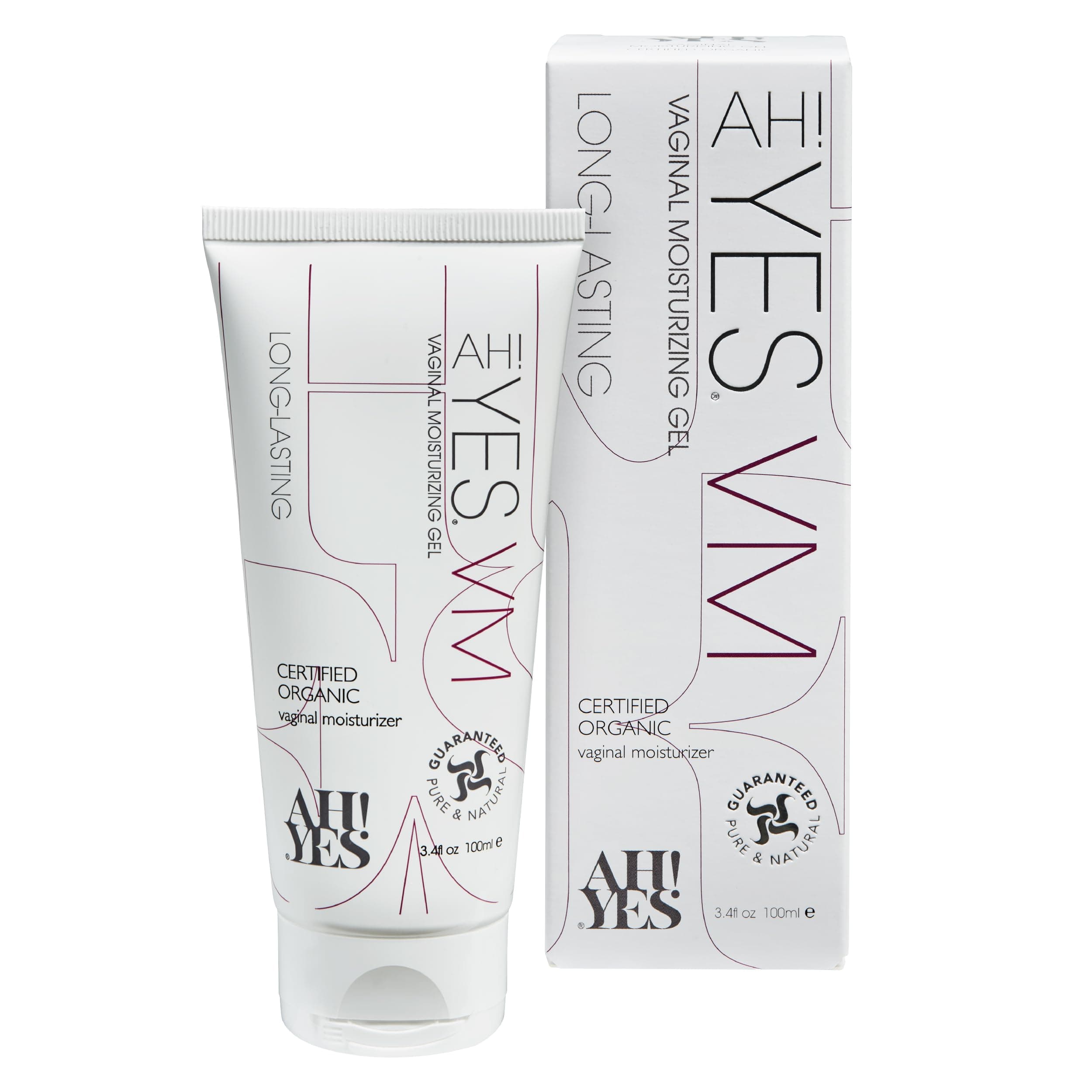 AH! YES® VM Water Based l Moisturizer | Long Lasting & Fast Acting for l Dryness & Irritation | pH Matched | Estrogen Free | Certified Organic & Natural (3.4 fl oz)