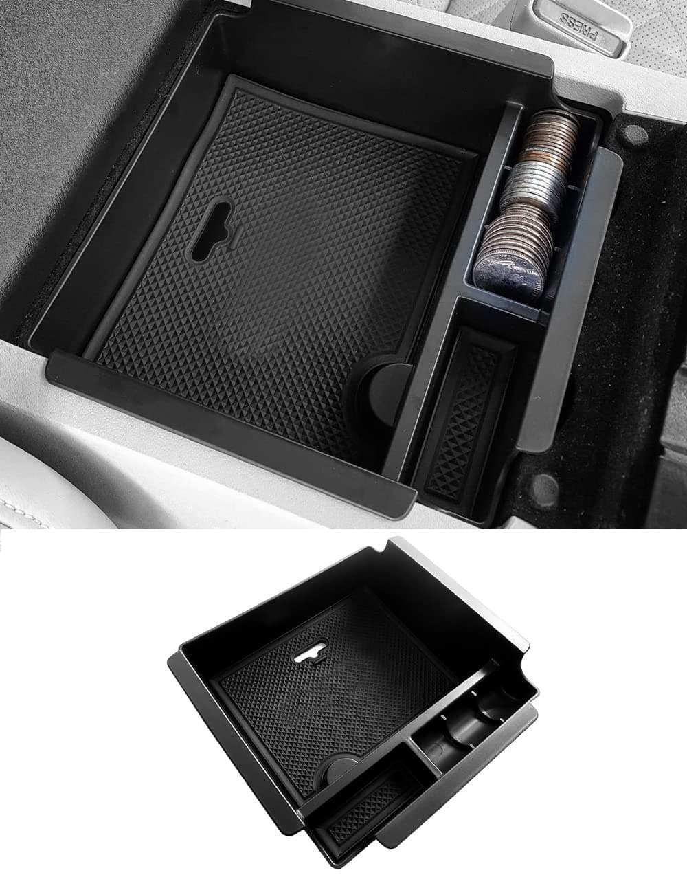 Vesul Center Console Armrest Storage Box Compatible with Nissan Maxima 2016-2023 ABS Tray Insert Organizer Glove Pallet