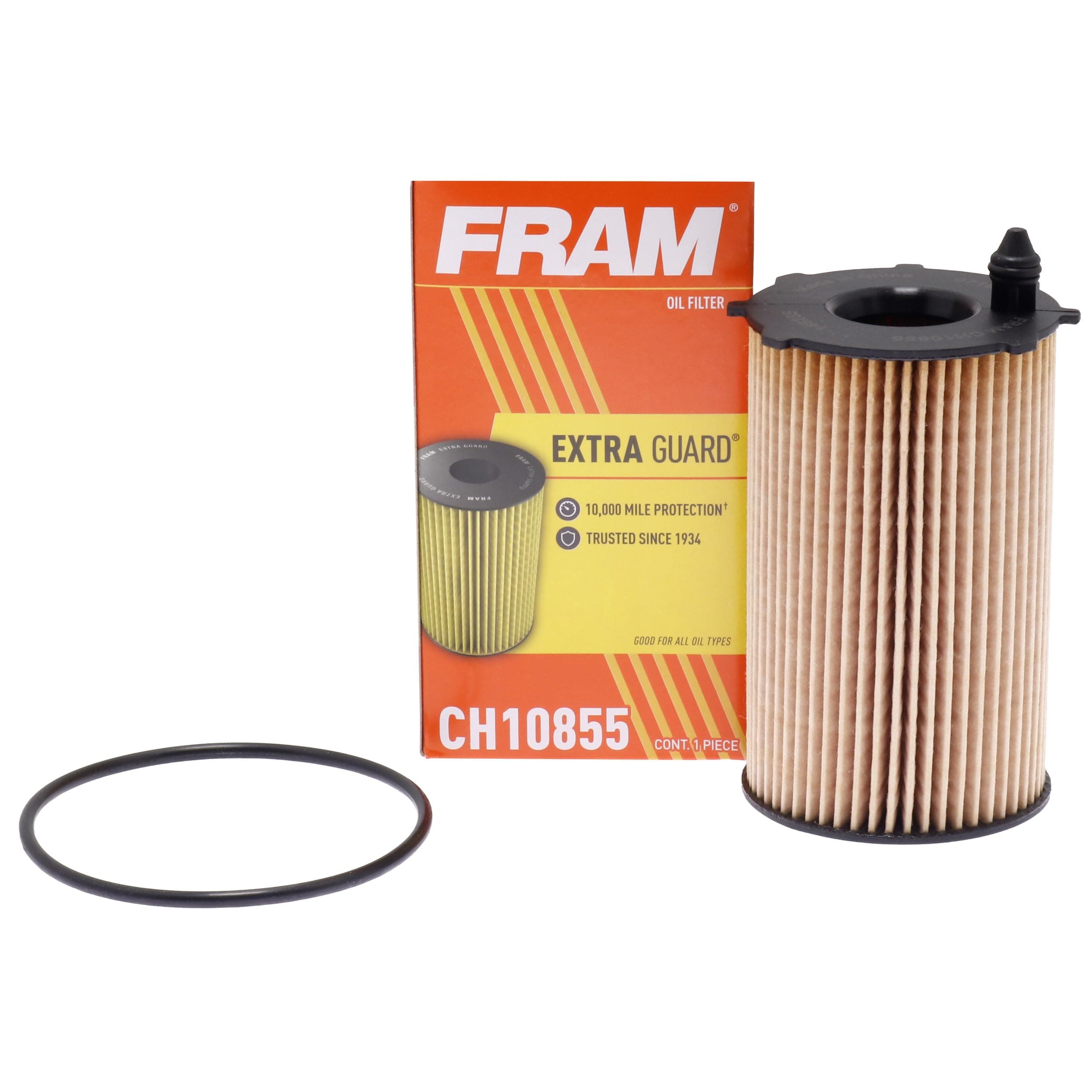 FRAM Extra Guard CH10855 10K Mile Change Automotive Replacement Interval Spin-On Engine Oil Filter for Select Vehicle Model Years, Vehicle Engine Protection Oil Filter for Everyday Drivers