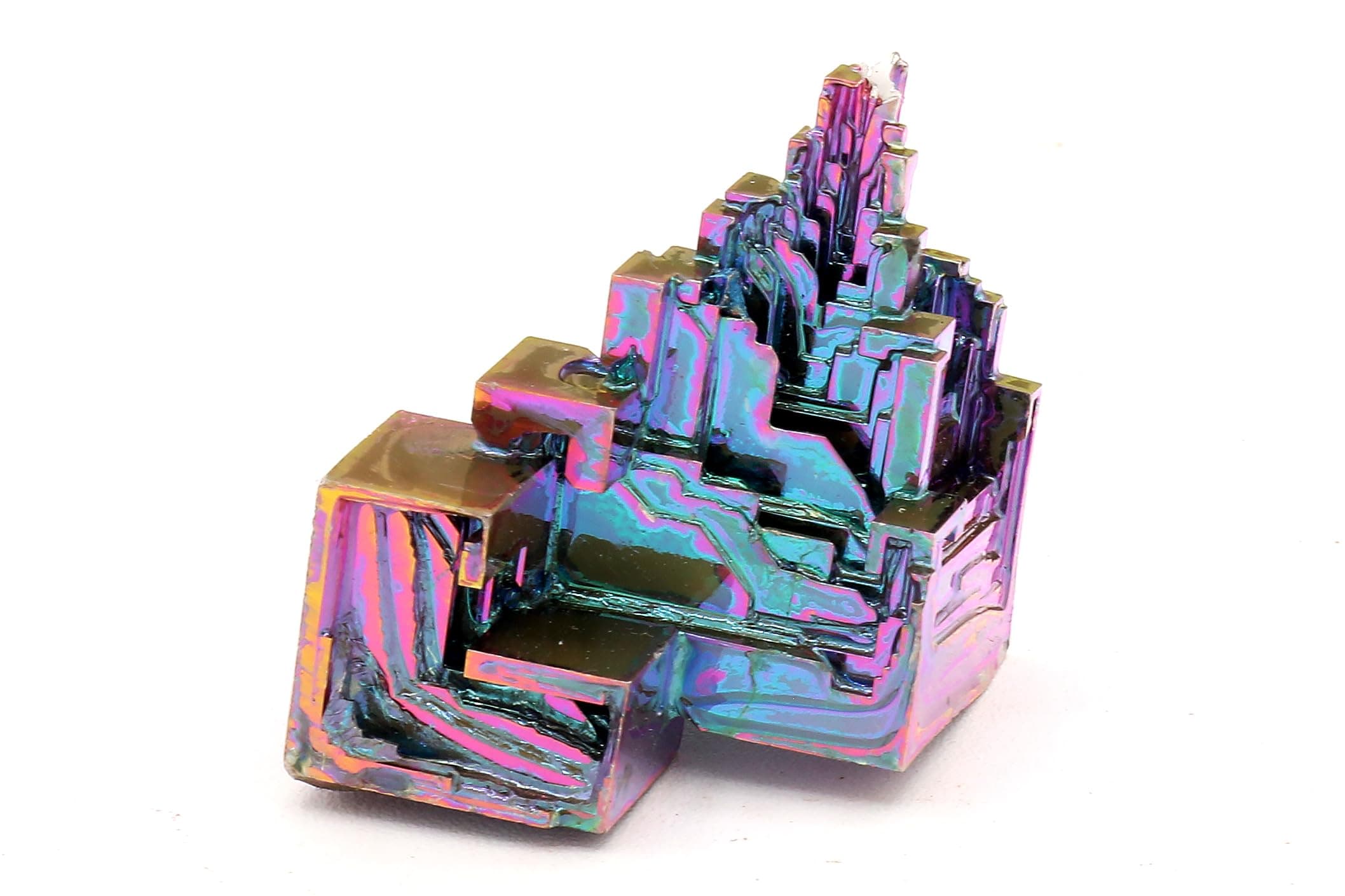 Rainbow Bismuth Crystal Stone Medium Specimen for Collecting Decoration Wire Wrapping Wicca Reiki Energy Healing 99.99% USA Pure Mineral Element by Awesome Industries (Medium 1-1.5")