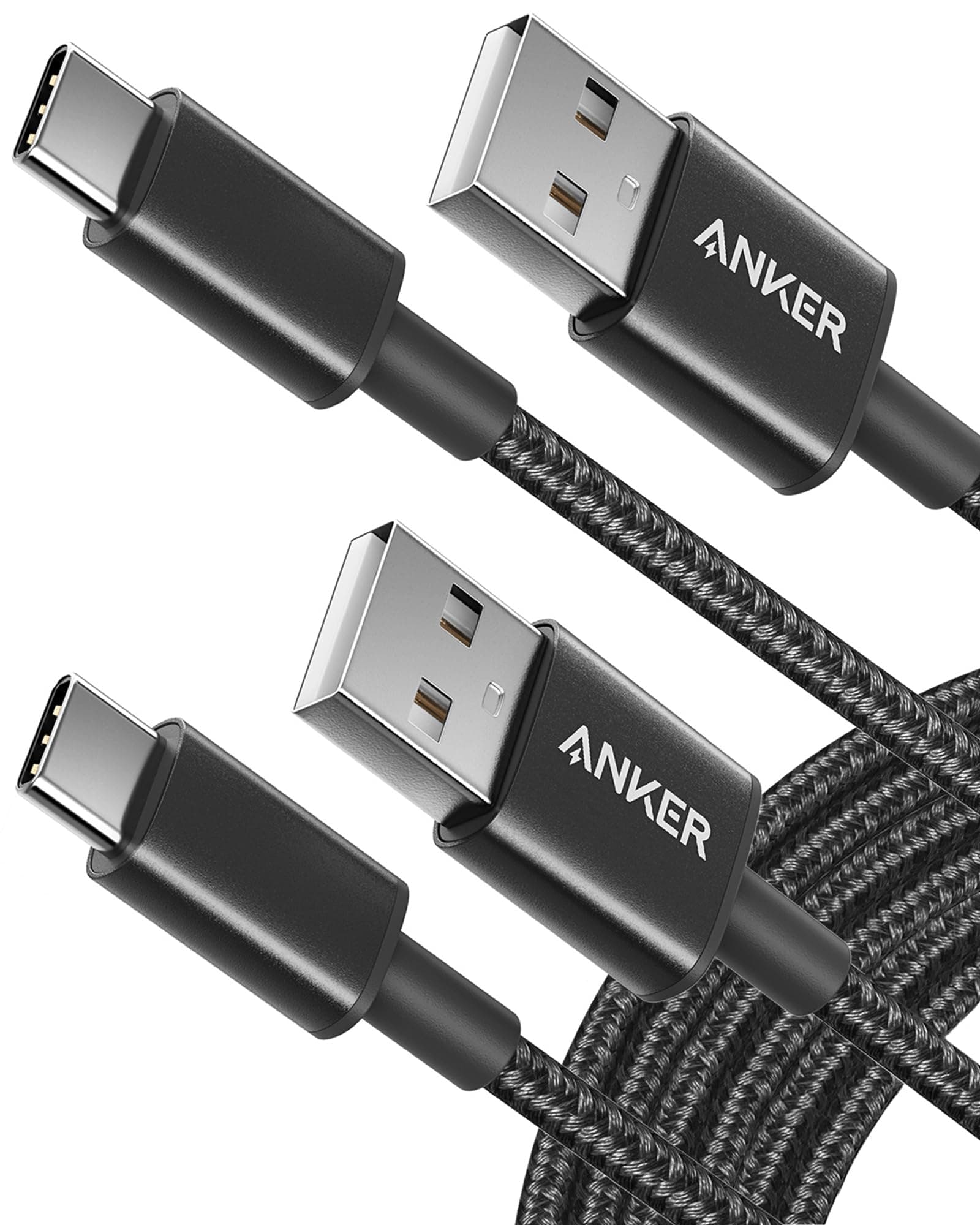 USB C Charger Cable, 2-Pack 10 ft (3 m) USB to USB C Cable, USB A to USB C Braided Phone Charger Cable for iPhone 17/16/15, iPad Pro, Samsung Galaxy, and More(Black)