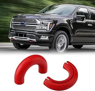 Tow Hooks Covers for Ford F150 2004-2024 Bronco Base/Big Bend/Outer Banks 2021-2024 Compatible with Toyota Tundra Accessories 2017-2021 (Red)