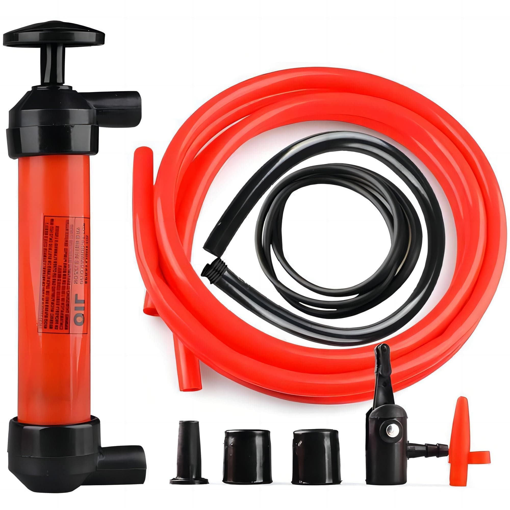 TERRIFI Manual Fuel Transfer Pump, Multi-Purpose Siphon Transfer Pump Kit, Gasoline Siphon Hose Pump, Fluid Extractor Siphon Transfer Pump, Suitable for Gasoline Liquid Oil Air and Automotive
