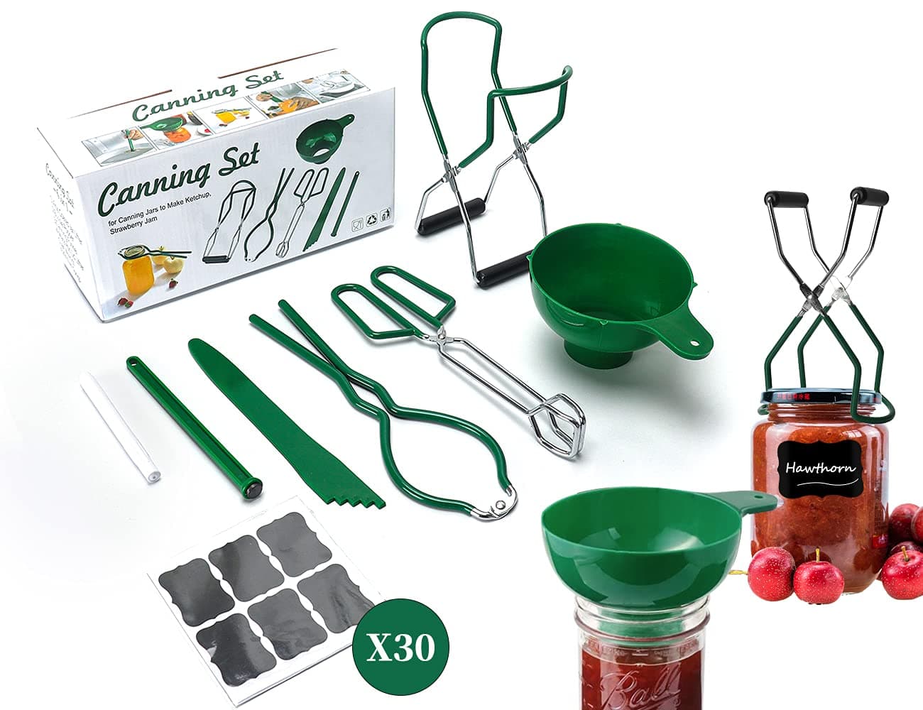 Canning Kit, Canning Supplies for 37 PCS Kitchen, Durable and Comfortable PP + Stainless Steel Material, Non-Slip and Easy to Control When in Use, A Good Set of Canning Accessories Equipment.