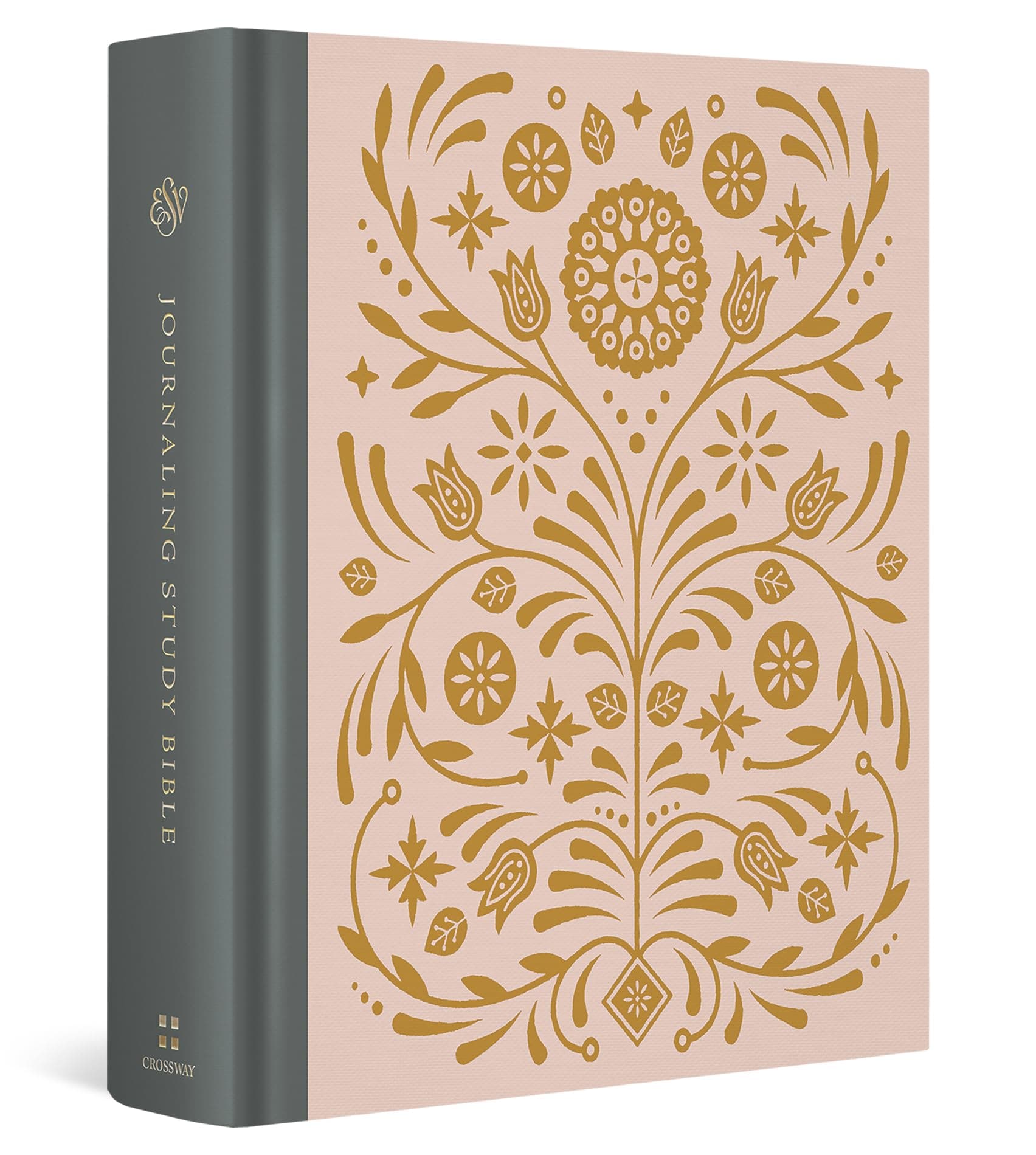 ESV Journaling Study Bible (Cloth over Board, Blush/Ochre, Floral Design): Holy Bible, English Standard Version