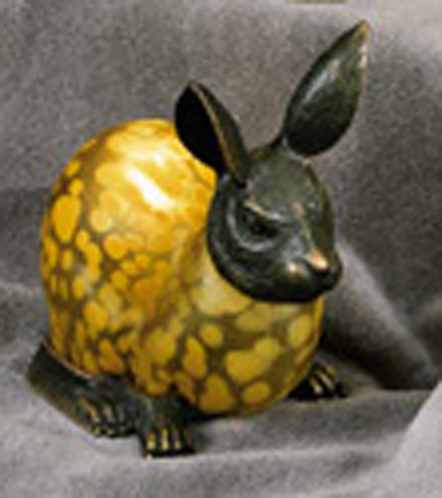 Tiffany-Style Rabbit / Bunny Lamp - Yellow