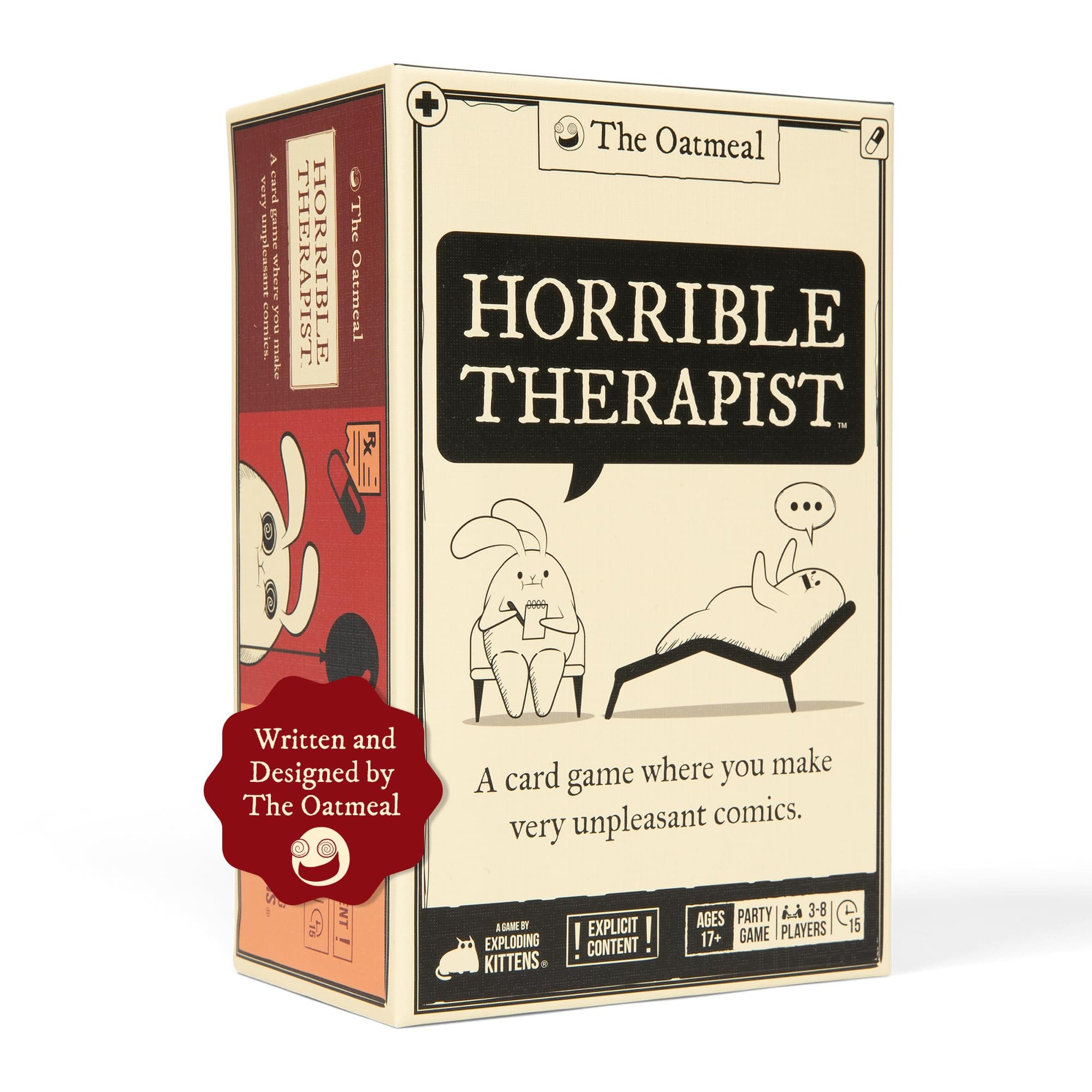 Exploding Kittens Horrible Therapist: Core Game Edition - Hilarious Adult Card Game for 3-8 Players, Ages 17+ - Party Games & Family Game Night Fun