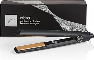 ghd Original Hair Straightener & Styler (Upgraded) - for Sleek, Smooth & Soft Styles with Enhanced Shine, No Extreme Heat Damage - for All Hair Types - (UK Plug)