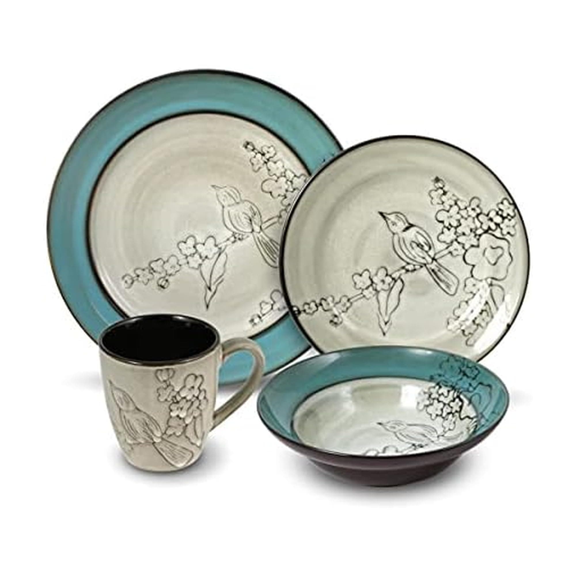 Gourmet Basics Song Bird Dinnerware Set (16 Piece)