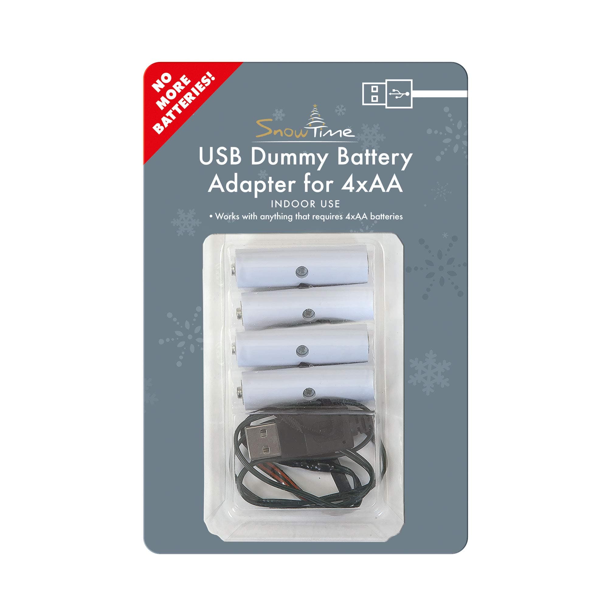 Snowtime 4x AA Battery Eliminator USB Power Converter