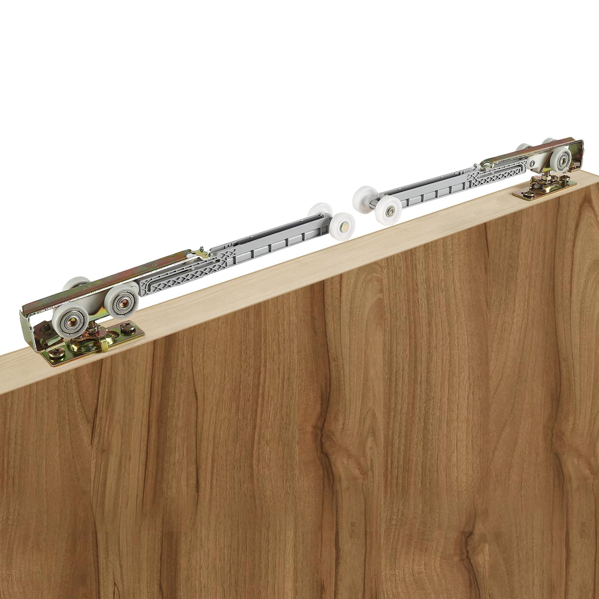 ACEPLANET 2 Pack Bi-Direction Pocket Door Soft Close/Open Hanger Fits Johnson Part #1062 Replacement Kit, 1" Nylon Ball Bearing, 1-1/4" C.T.C, Min. 1" Thick Doors, 165lbs Capacity