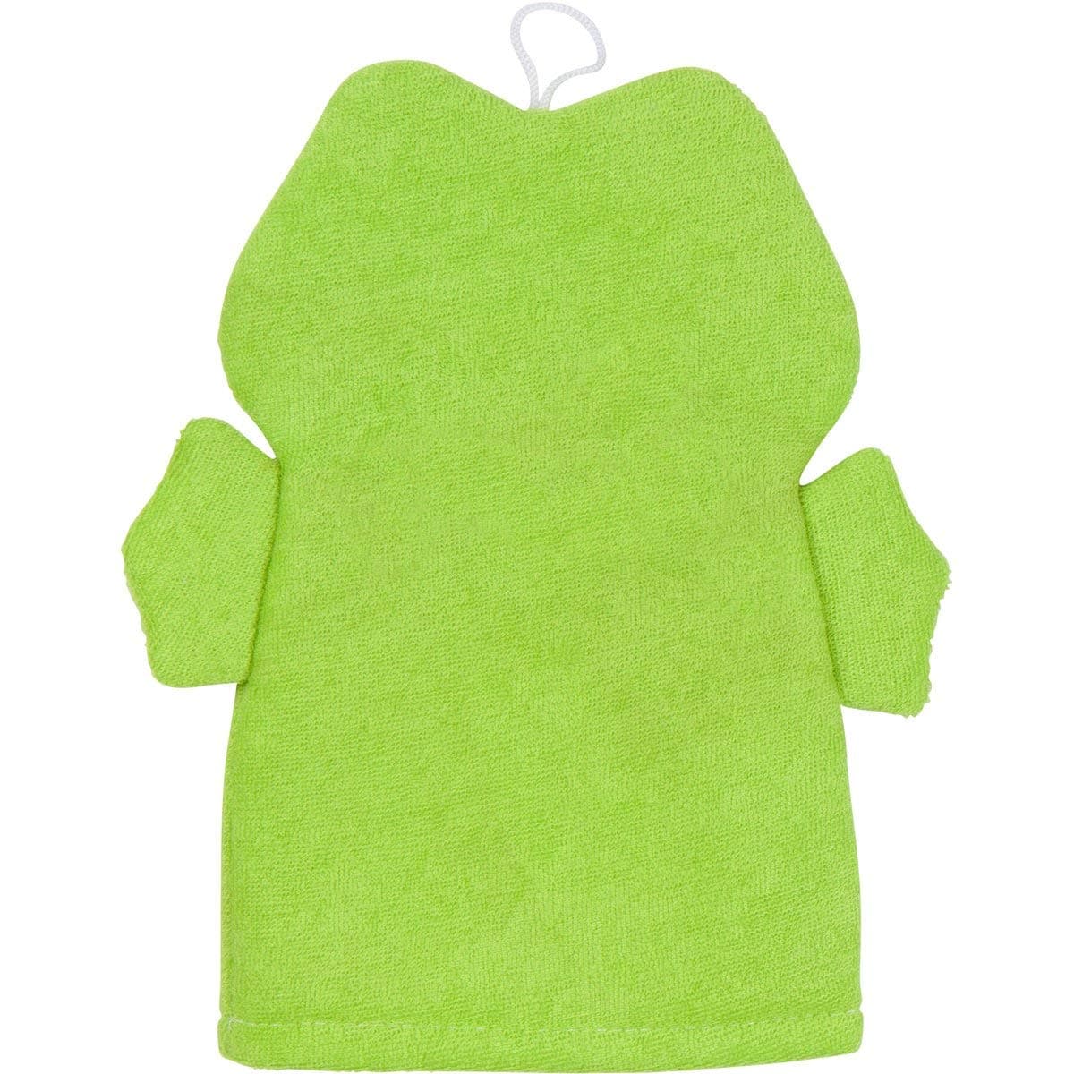 Terry Cloth Bath Puppet/Wash Cloth/Bathmitt/Bath Mitt/Green (Frog)