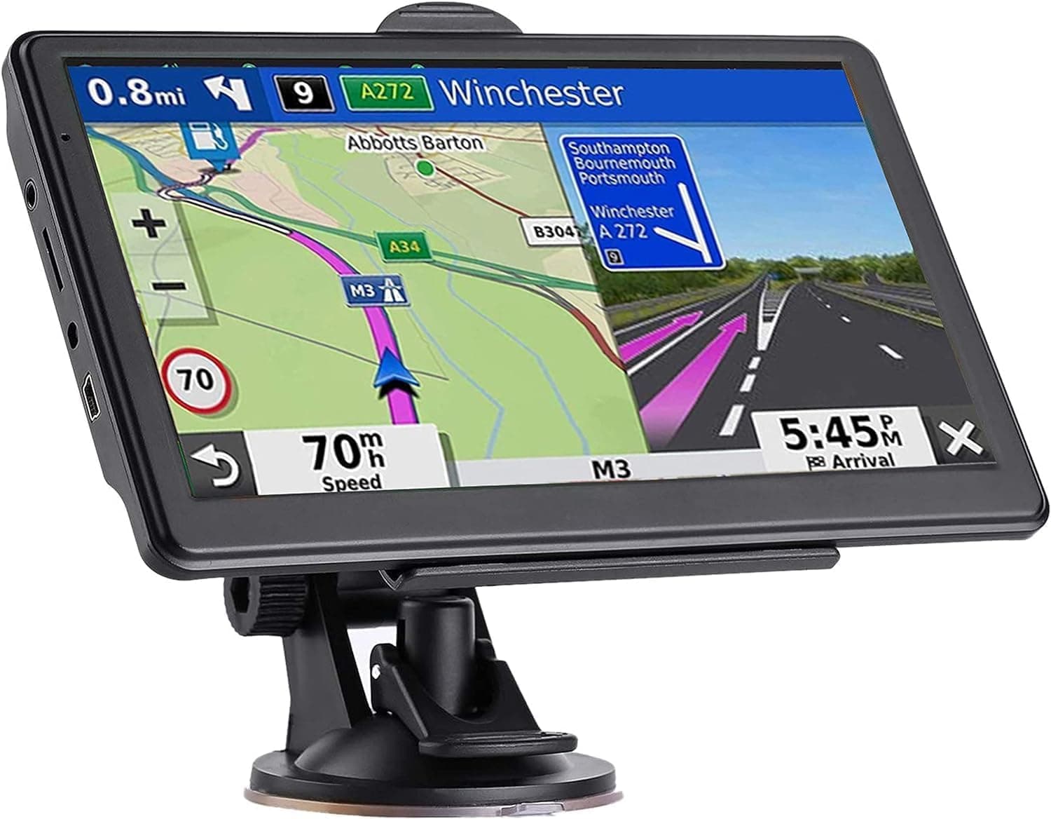 GPS Navigation for car, 7-inch High-Definition Touch Screen，2024 Maps (Free Lifetime Updates), Truck GPS Commercial Drivers, Semi Trucker GPS Navigation System