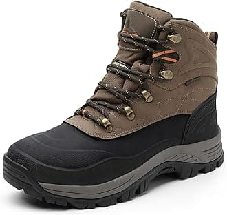 NORTIV 8Men's Insulated Waterproof Construction Hiking Winter Snow Boots