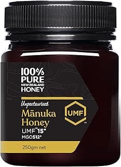 Manuka Honey 100% Pure New Zealand UMF 15+ MGO 512+ Raw & Unpasteurised Certified Award Winning Silky Smooth Taste & Texture 250g (UMF 15+)