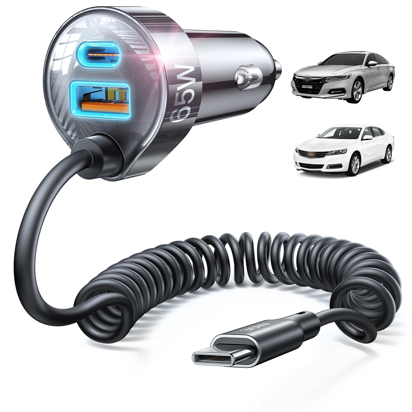 65W iPhone 17 Pro Max Car Charger USB C Fast Charging,Super Fast iPhone 16/17 Pro Car Charger Type C Adapter Fit iPhone 17 Air ProMax Plus/16/15,Pixel 10, Galaxy S25/24 Black Kits