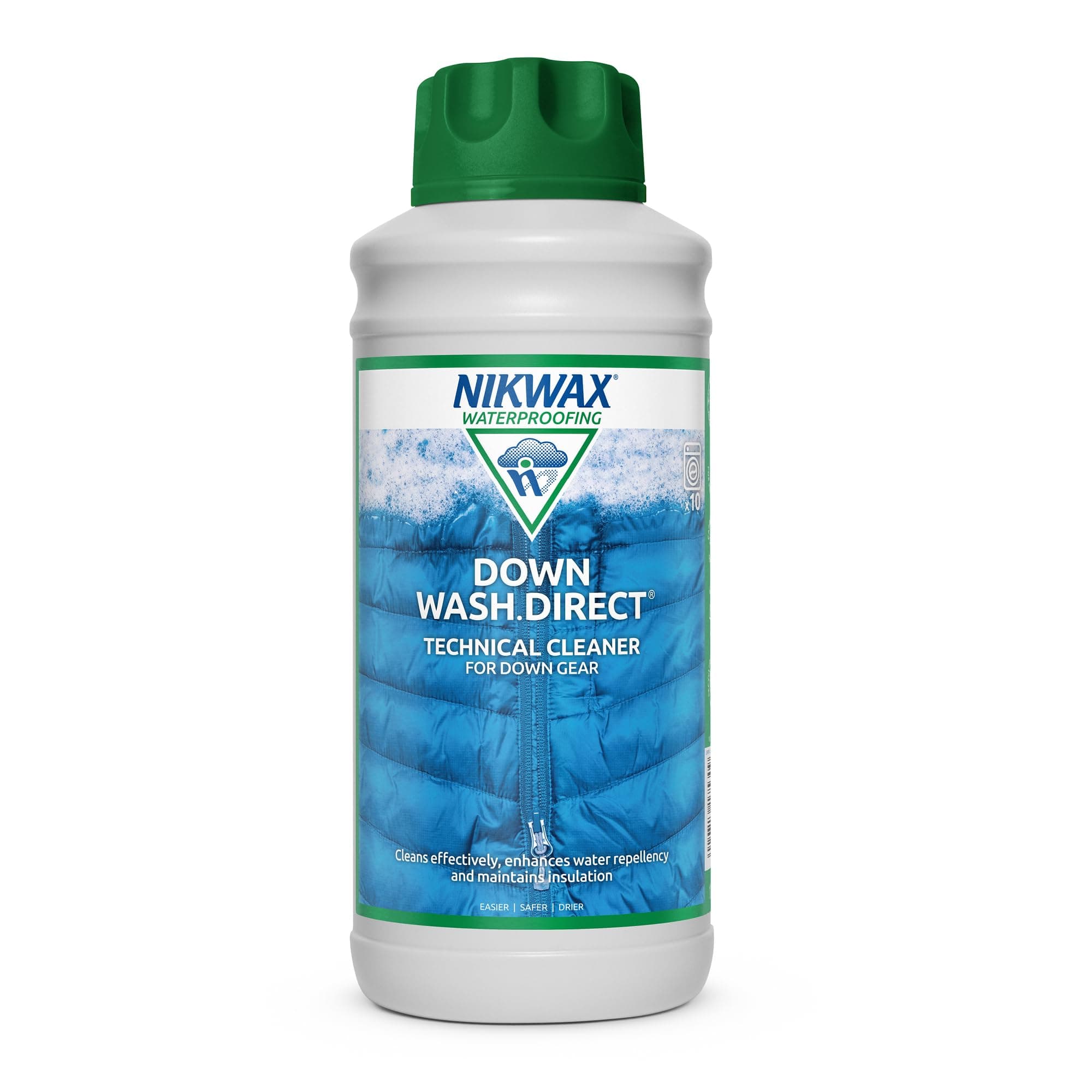 Nikwax DOWN WASH DIRECT, Technical Cleaner for Down Gear, Insulated Clothing, Sleeping Bags, Bedding, Cleans Effectively, Enhances Water Repellency and Maintains Insulation, Down Washing Detergent