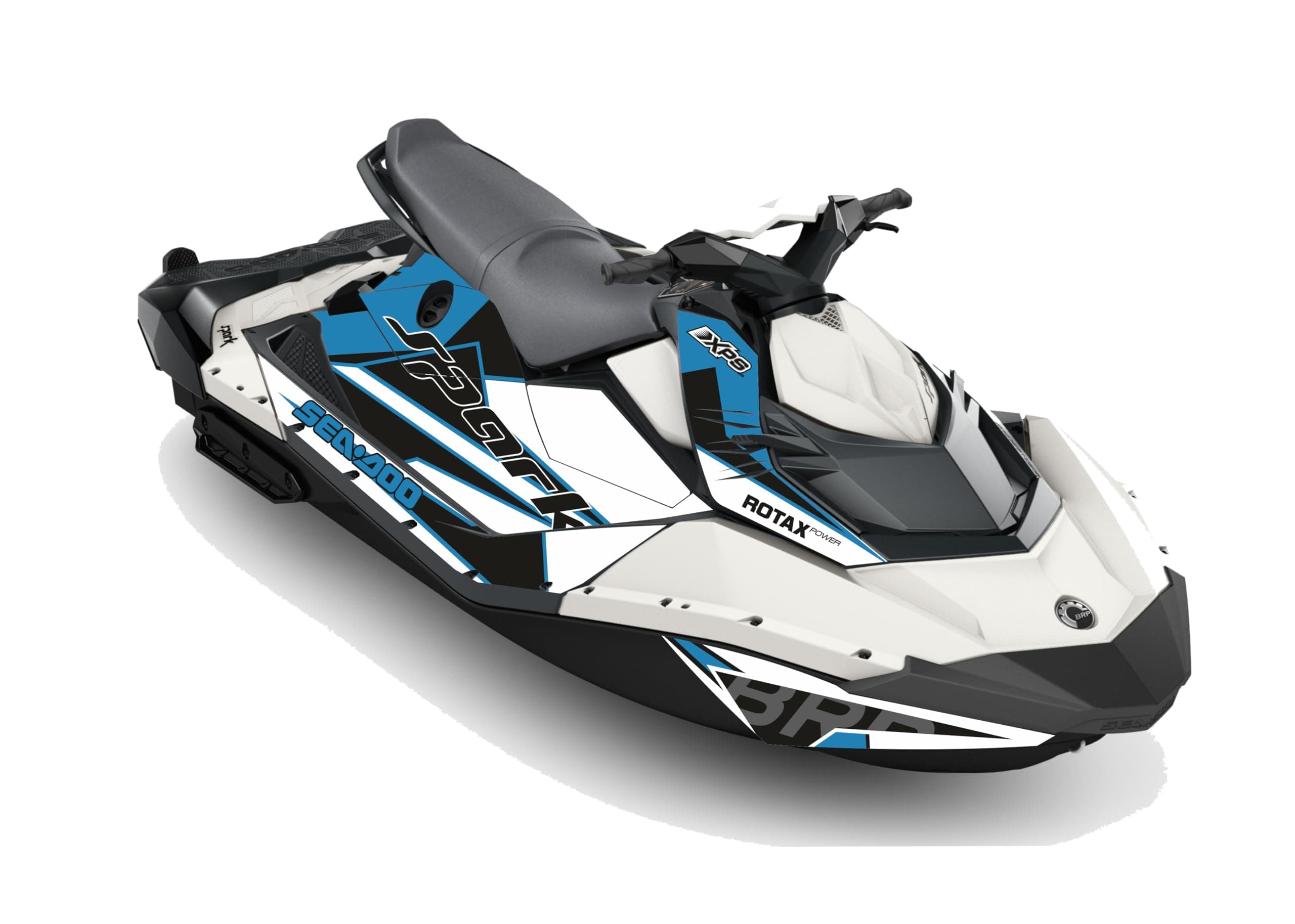 Fit for SeaDoo Spark 2UP 3UP Vinyl Sticker Decal Graphics Set – Jetski (2014-2019), Bubble-Free Technology, Protective Laminate, UV Resistant Decals (White 2)