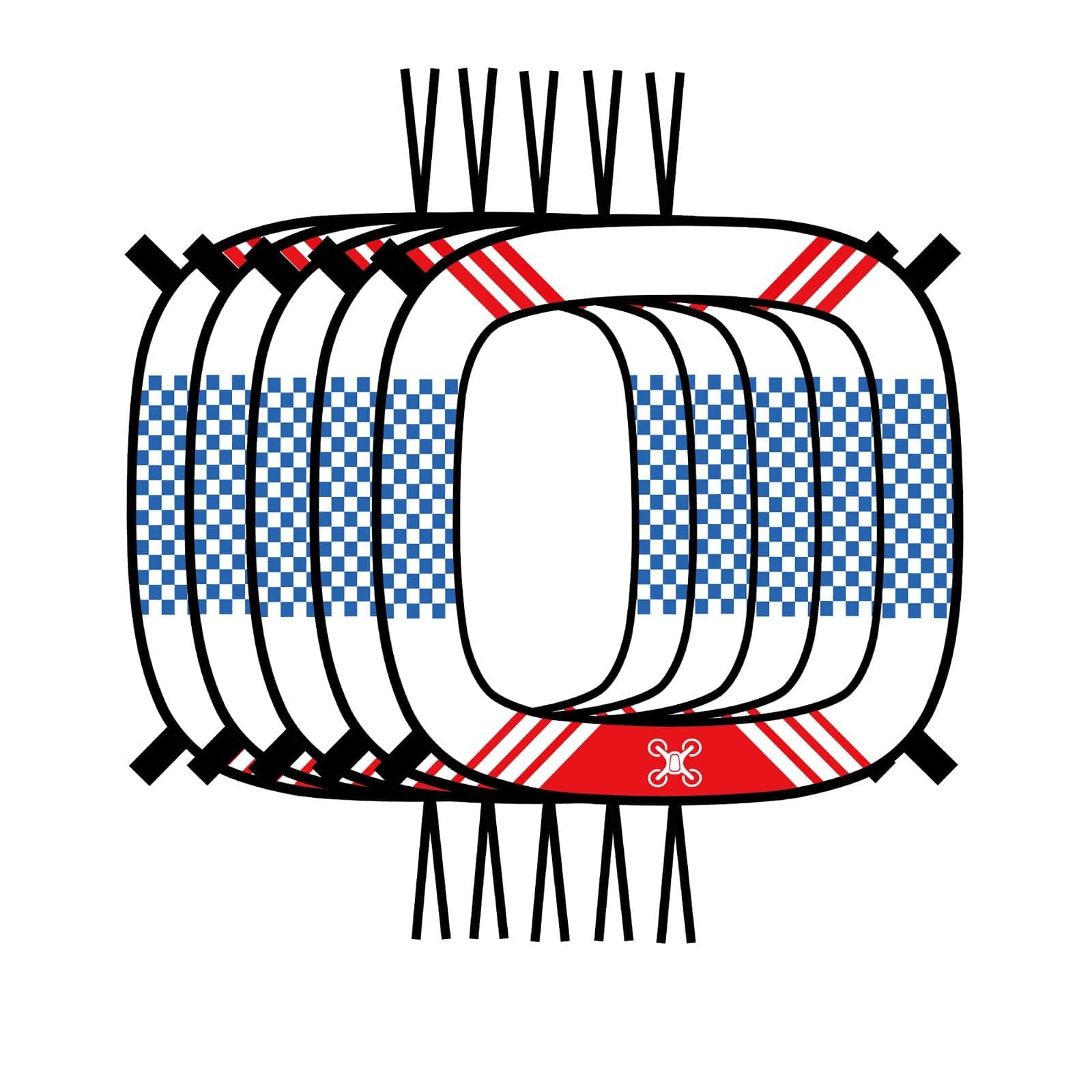 5pcs FPV Racing Gates Obstacle Avoidance Training Compatible for DJI Avata DIY Gantry Drone Competition Practice Track Combination