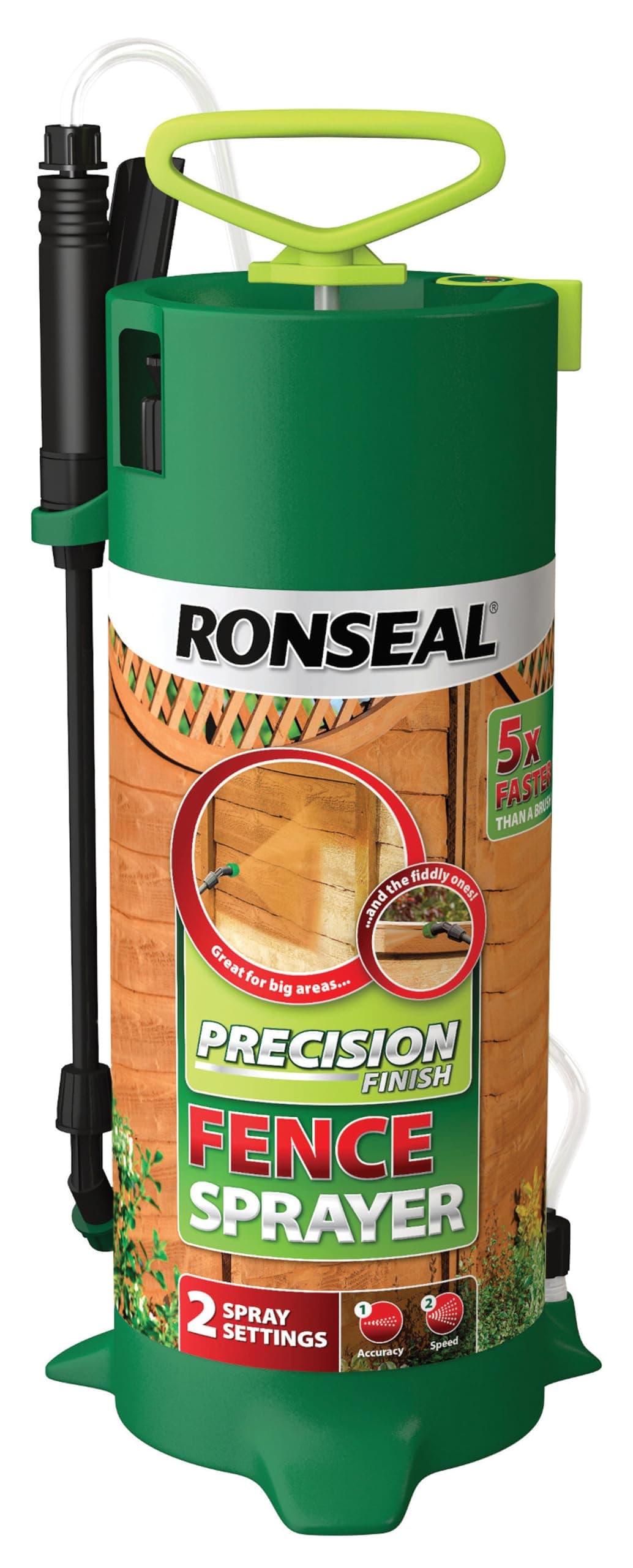 Ronseal Precision Pump Fence Sprayer – Fast, Even Coverage with Adjustable Spray. Treats a Panel in Under 3 mins. Easy to use, Durable, efficient, and no Batteries Required