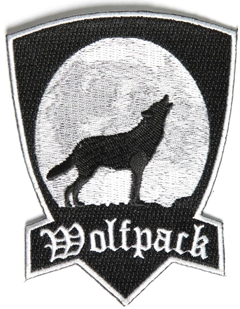 Wolfpack Patch with Howling Wolf - By Ivamis Trading - 3x4 inch