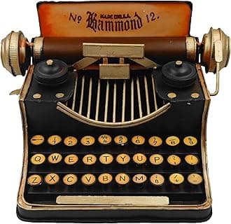 Money Bank Retro Vintage Tin Antique Typewriter Model Piggy Bank Coin Bank Classic Decoration for Home Shoot Movie Props