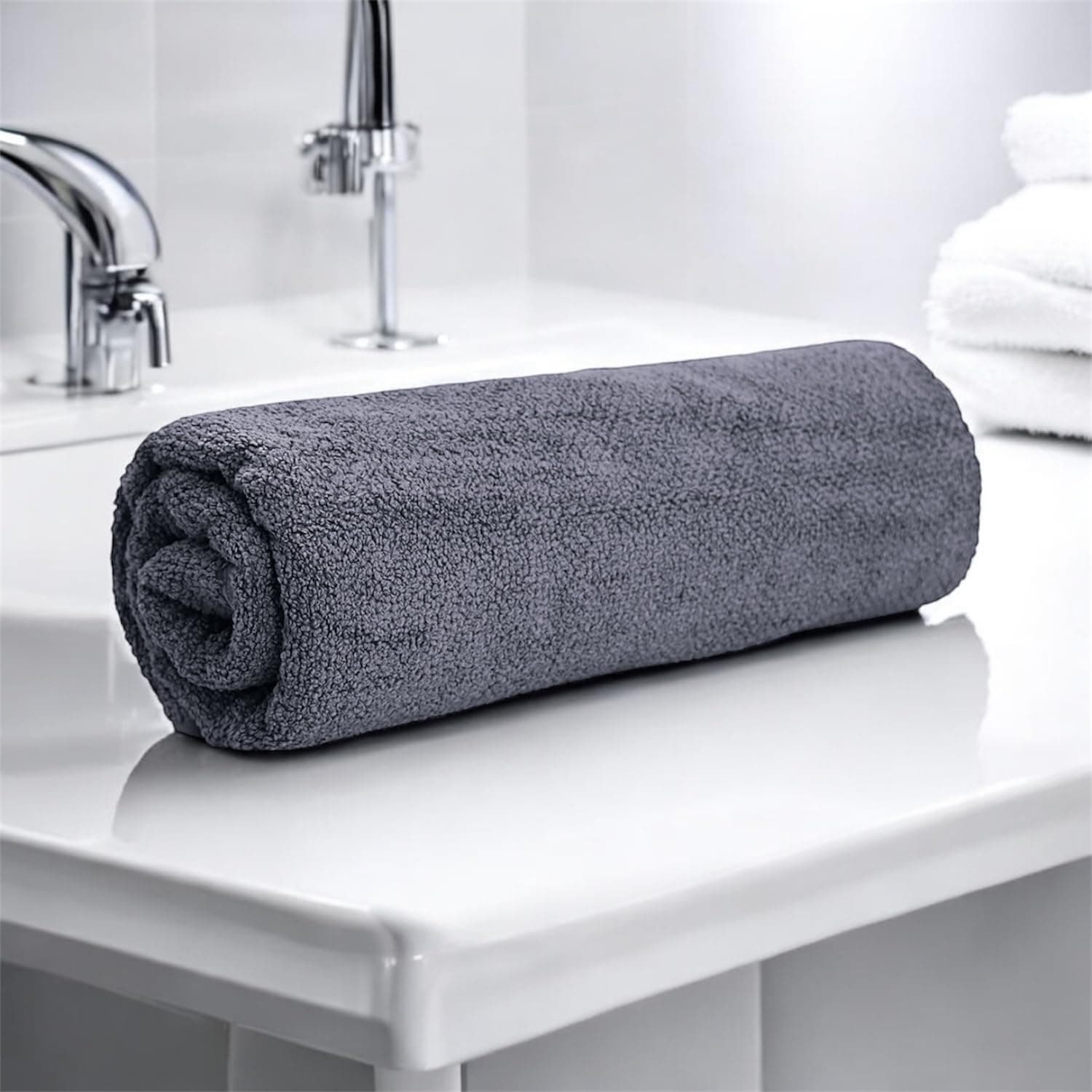 LANE LINEN Luxury Bath Towels Set - 1 Piece, 100% Cotton Bathroom Towels, Zero Twist, Quick Dry Absorbent Bath Towel, Super Soft Gym Towel - Charcoal