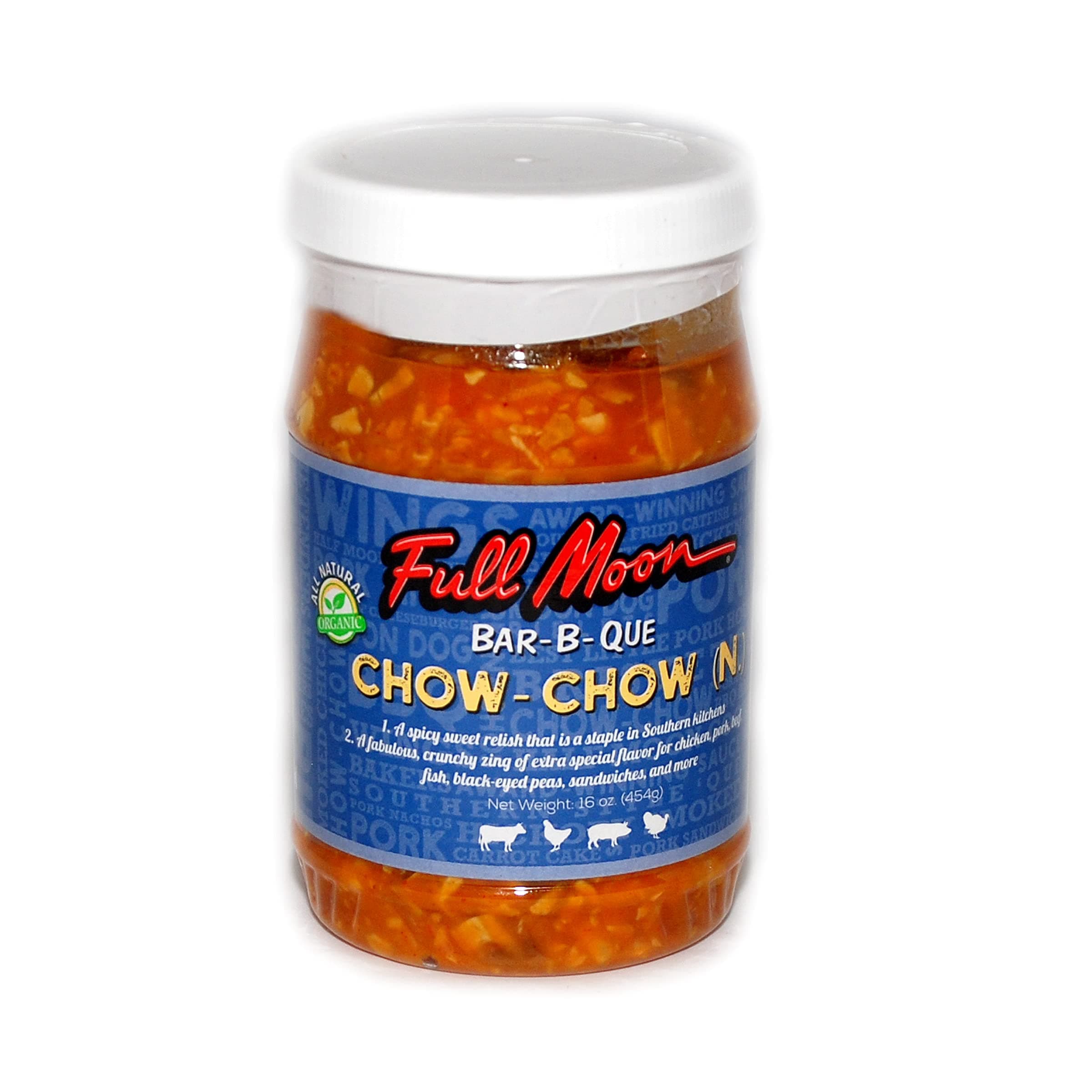 Full Moon Bar-B-Que Chow-Chow, 16 Oz - Full Moon Chow Chow Relish