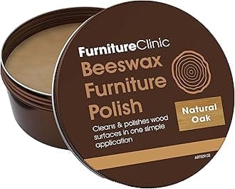 Furniture Clinic Natural Oak Coloured Beeswax Polish for Wood & Furniture - 200ml – Natural Finishing Wood Wax for All Types of Furniture & Wooden Surfaces - Colour, Protect & Enhance Wood