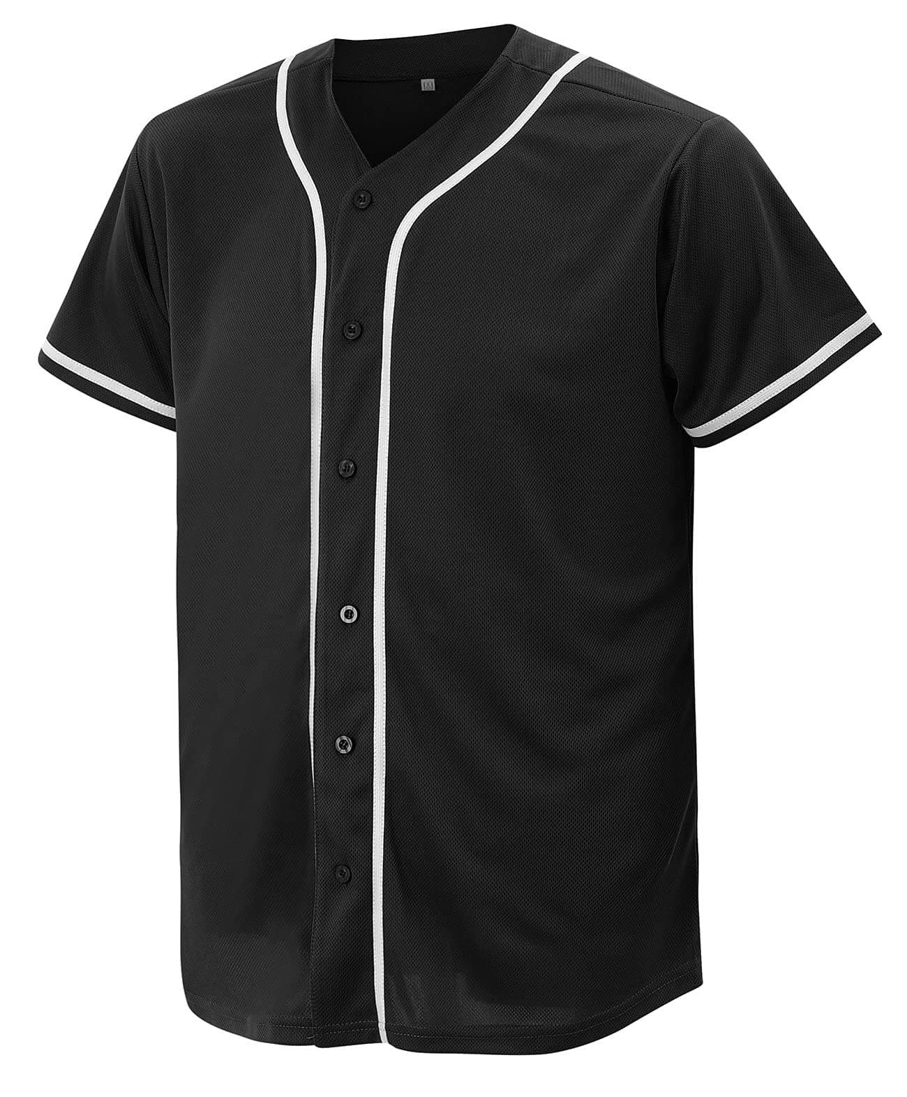 CUTHBERT Solid Baseball Jersey Shirt for Men and Women, Plain Casual Short Sleeves Button Down T-Shirt