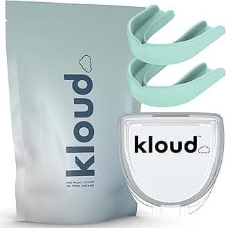 CUSTMBITE Kloud Night Guard - Mouth Guard for Clenching Teeth and Grinding Teeth, 2 Pack Custom Moldable Dental Mouth Guard