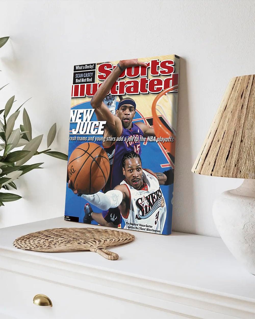 GADGETS WRAP Canvas Gallery Wrap Framed for Home Office Studio Living Room Decoration (9x11inch) - Allen Iverson 3