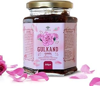 Natural Organic Gulkand Prepared Using Damask Rose Enhanced with Cardamon -300 Grams