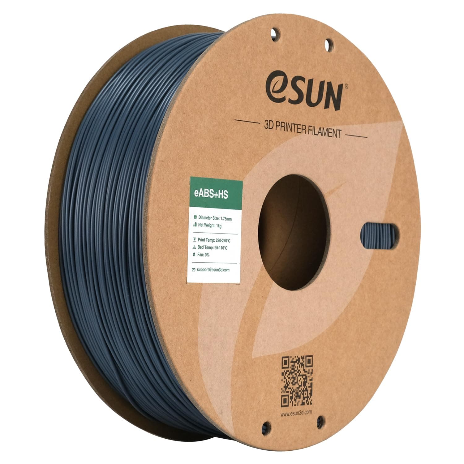 eSUN ABS+ Filament 1.75mm, eABS+HS High Speed 3D Printer Filament ABS Plus, Dimensional Accuracy +/- 0.05mm, 1KG Spool (2.2 LBS) for 3D Speedy Printing,Grey
